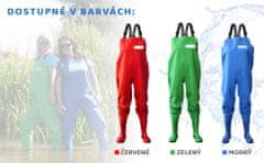 3Kamido Dámské brodící kalhoty, Rybářské kalhoty do hrudníku, prsačky, kalhotoboty k dispozici ve třech barvách, Červené 40