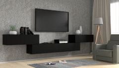 Homlando TV stolek BINGO 160 cm závěsná černý mat 