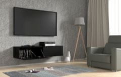 Homlando TV stolek BINGO 140 cm závěsná černý mat - phantom