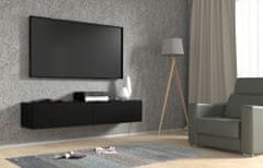 Homlando TV stolek BINGO 160 cm závěsná černý mat 