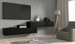 Homlando TV stolek BINGO 180 cm závěsná černý mat