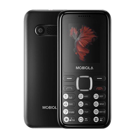 Mobiola MB3010, praktický tlačítkový mobilní telefon, 2 SIM, černý