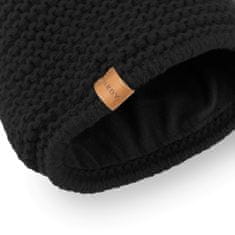NANDY Dámská hřejivá fleecová čepice v černém barvě