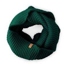 NANDY Dámský zimní set skládající se z čepice, rukavic a tunelového šátku - zelená