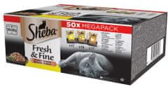Sheba Fresh & Fine kapsička drůbeží výběr ve šťávě pro dospělé kočky 50×50 g