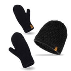 NANDY Sada rukavic + zimní čepice pro ženy - Černá