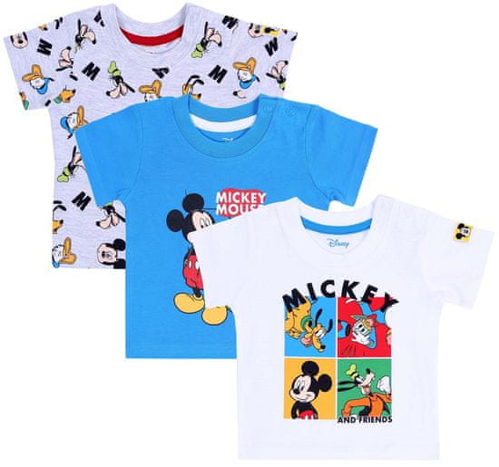 Disney 3 x tričko Mickey Mouse a přátelé DISNEY