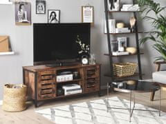 Beliani Televizní stolek v tmavém dřevě VILSECK