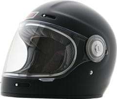 Origine Retro helma na moto VEGA solid černá matná S