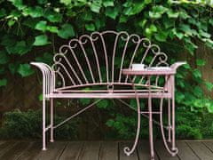 Beliani Zahradní stolek růžový CAVINIA