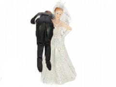Paris Dekorace Svatební figurky nevěsta s ženichem na rameni