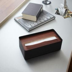 Yamazaki Box na papírové kapesníky Rin 7729 Box | hnědý/dřevo