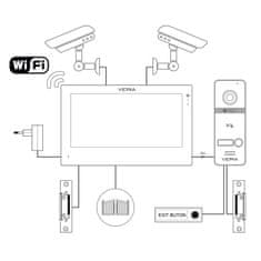 Veria LCD monitor videotelefonu VERIA 3001-W bílý