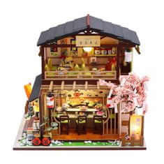 Miniatura domečku DIY LED, kreativní sada, restaurace sushi