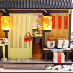 Miniatura domečku DIY LED, kreativní sada, restaurace sushi