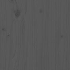 Greatstore Stojan na monitor šedý 50 x 27 x 15 cm masivní borové dřevo