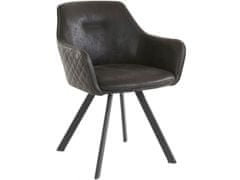 Danish Style Jídelní židle Nimba, mikrovlákno, černá / antracitová