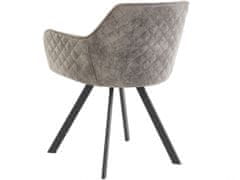 Danish Style Jídelní židle Nimba, mikrovlákno, černá / světle šedá