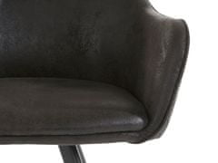 Danish Style Jídelní židle Nimba, mikrovlákno, černá / antracitová