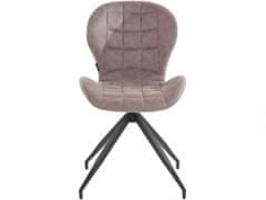 Danish Style Jídelní židle Noma (SADA 2 ks), mikrovlákno, šedá