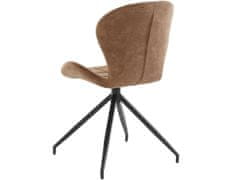 Danish Style Jídelní židle Noma (SADA 2 ks), mikrovlákno, cappucino