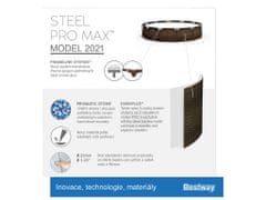 Bestway Steel Pro Max Rattan 3,66 x 1 m 56709 + Kartušová filtrace + Schůdky