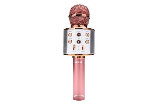 CoolCeny Bezdrátový bluetooth karaoke mikrofon - Růžová