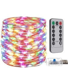 INTEREST vánoční osvětlení USB na dálkové ovládaní - 300 LED barevné.