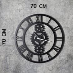 ASIR GROUP ASIR Nástěnné hodiny OZUBENÁ KOLA černé 70 cm