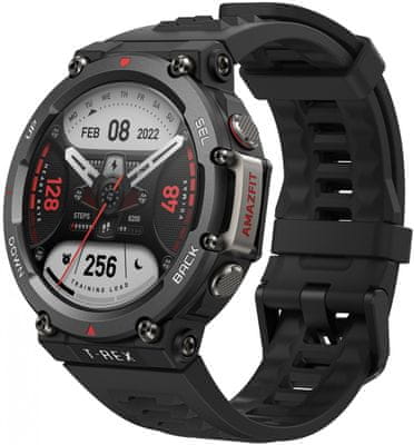 Chytré hodinky Amazfit T-Rex 2, odolné, vojenský standard, vodotěsné, multi sport, sportovní, GPS, Glonass, Beidou Galileo AMOLED displej HD displej velký dotykový displej dvoumásmové polohování barometrický výškoměr chytré hodinky do extrémních podmínek dlouhý výdrž baterie výkonná GPS pokročilá GPS ovládací tlačítka vysoká odolnost odolné hodinky 10ATM, hloubka až 100 m, dlouhá výdrž baterie měření saturace kyslíku v krvi aplikace Zepp OS Android iOS satelitní polohování import trasy navigace navigování monitoring zdraví sportovní režimy automatické rozpoznání aktivity provoz při extrémních teplotách expediční hodinky MIL-STD-810 voojenská odolnost