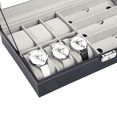 Korbi Organizer box na hodinky a brýle, černý
