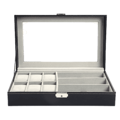 Korbi Organizer box na hodinky a brýle, černý