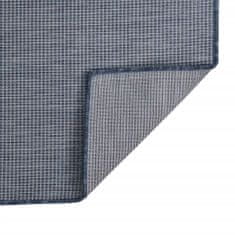 Greatstore Venkovní hladce tkaný koberec 80x150 cm modrá