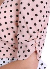 Růžovo-bílé puntíkované midi šaty FOREVER UNIQUE, L