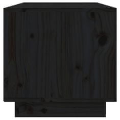 Greatstore TV skříňka černá 60 x 35 x 35 cm masivní borové dřevo