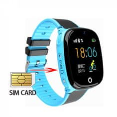 Farrot Dětské chytré hodinky HW11 s GPS lokátorem s možností volání, 2G, SIM volá, modrý