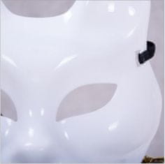 Korbi Plastová maska pro kočky, bílá