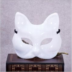 Korbi Plastová maska pro kočky, bílá