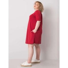 BASIC FEEL GOOD Dámský šaty plus velikost BELLAMY bordó RV-SK-6639.02X_364869 2XL