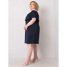 BASIC FEEL GOOD Dámské šaty z bavlny plus size KEILY námořnicky modré RV-SK-6641.05_364874 2XL