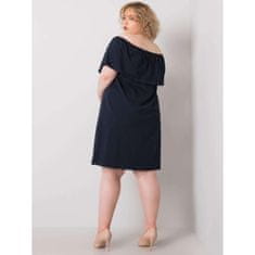 BASIC FEEL GOOD Dámské šaty z bavlny plus size KEILY námořnicky modré RV-SK-6641.05_364874 2XL