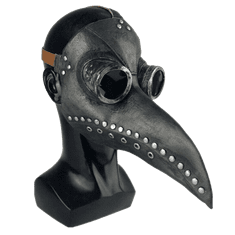 Korbi Latexová maska morového lékaře, šedá pták