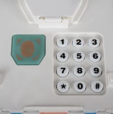 InnoVibe Dětská kasička s heslem a otiskem prstu - policejní auto - Bílá