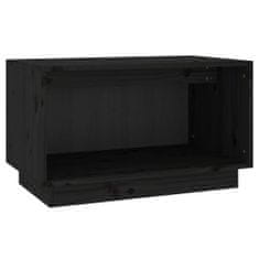 Greatstore TV skříňka černá 60 x 35 x 35 cm masivní borové dřevo
