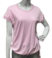 erfo růžové tričko s padlými rukávy a ozdobným lemem u krku Velikost: 40