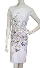 Dolcezza bílé pouzdrové šaty s motivem motýlů Velikost: L