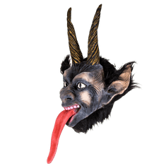 Korbi Profesionální latexová maska, maska příšery Boruta koza Krampus