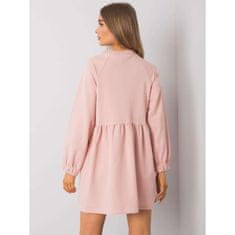 BASIC FEEL GOOD Dámské šaty s dlouhým rukávem BELLEVUE růžové RV-SK-7247.15P_379122 S-M