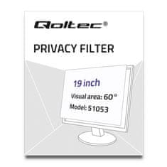 Qoltec Privátní filtr RODO pro monitor 19" | 5:4
