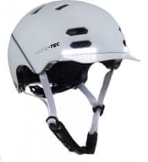 4DAVE SAFE-TEC Chytrá Bluetooth helma/ SK8 White M